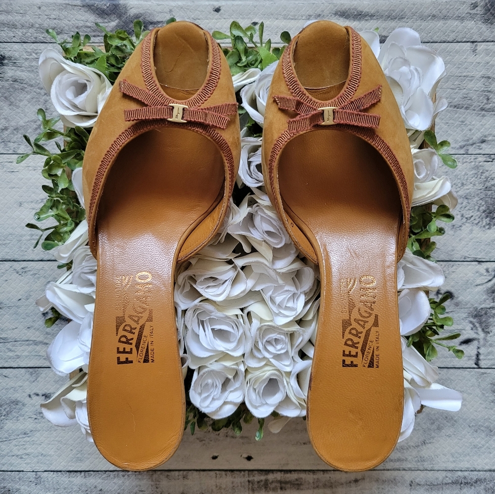 Salvatore Ferragamo Suede Mules - Picture 6 of 7